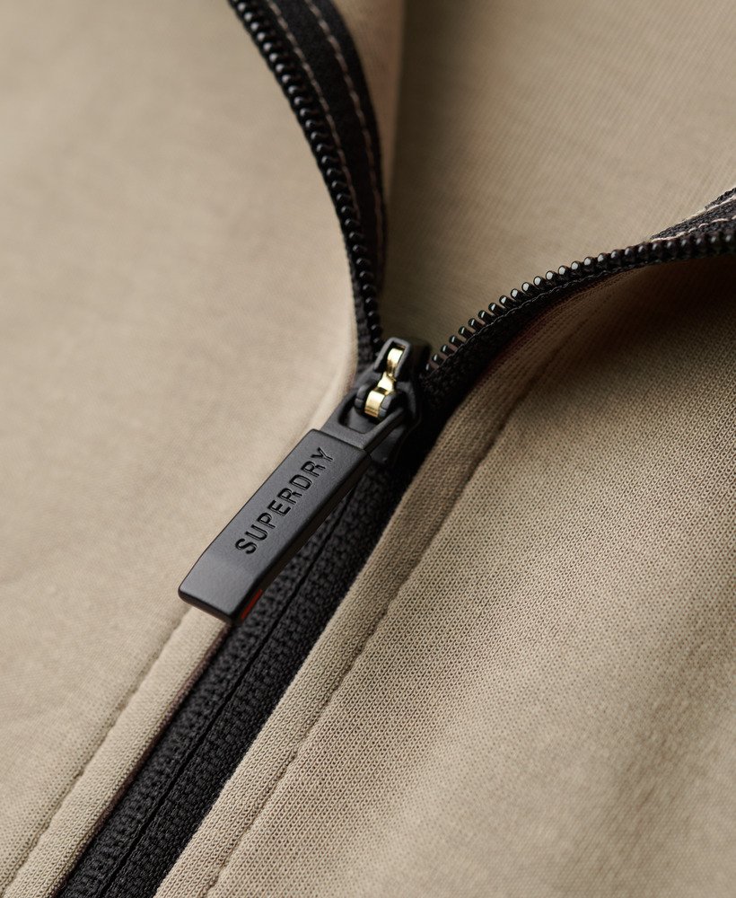 Sport Tech Logo Loose Zip Hood Deep Beige M2013531A 1PC 3