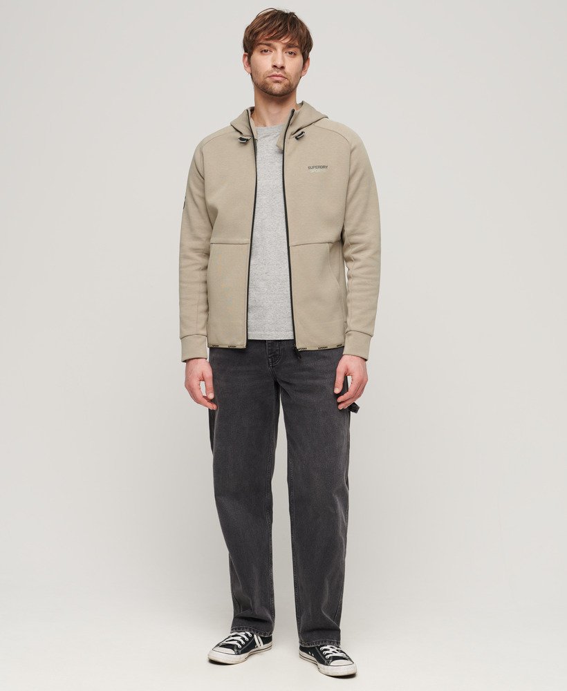 Sport Tech Logo Loose Zip Hood Deep Beige M2013531A 1PC 5