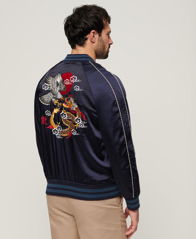 Sukajan Embroidered Bomber Jacket Darkest Navy M5011855A 49P 1