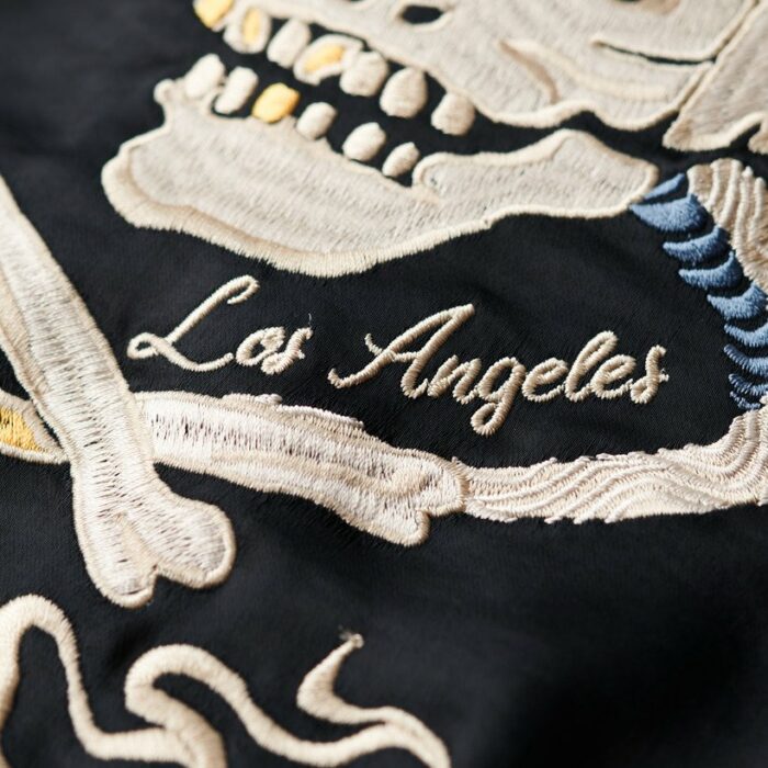 Sukajan Embroidered Bomber Jacket Jet Black M5011855A 12A 4