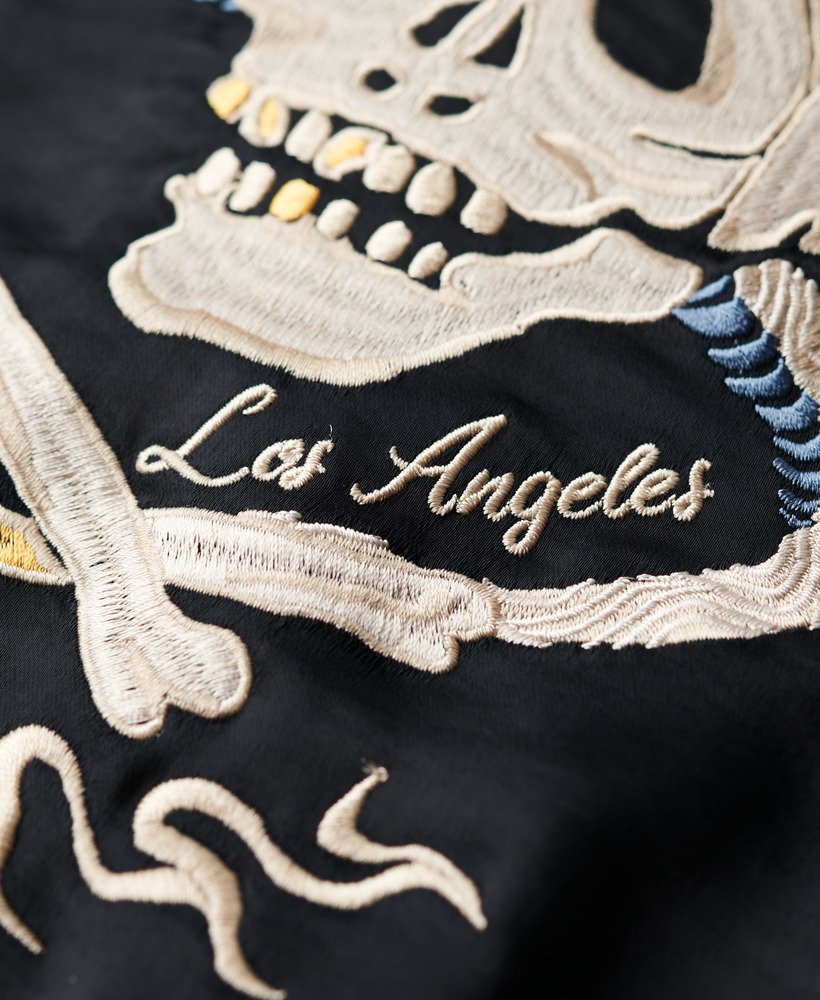 Sukajan Embroidered Bomber Jacket Jet Black M5011855A 12A 4