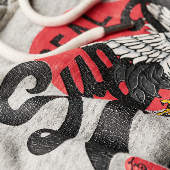 Tokyo Vintage Logo Hoodie Athletic Grey Marl M2013569A ZUC 4