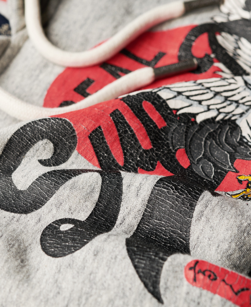 Tokyo Vintage Logo Hoodie Athletic Grey Marl M2013569A ZUC 4