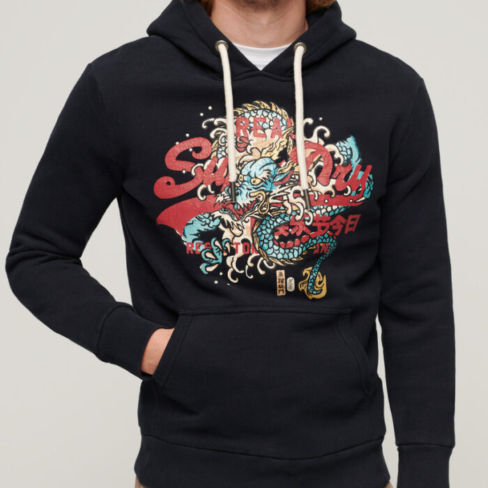 Tokyo Vintage Logo Hoodie Eclipse Navy M2013569A 98T 3
