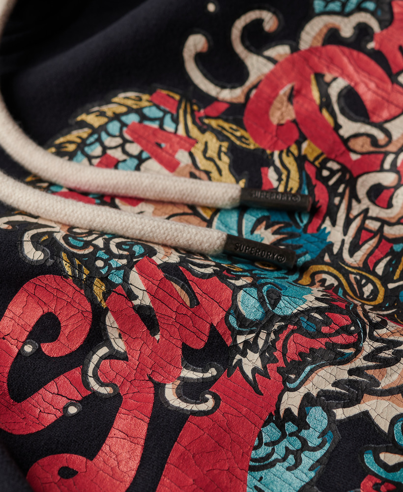 Tokyo Vintage Logo Hoodie Eclipse Navy M2013569A 98T 4