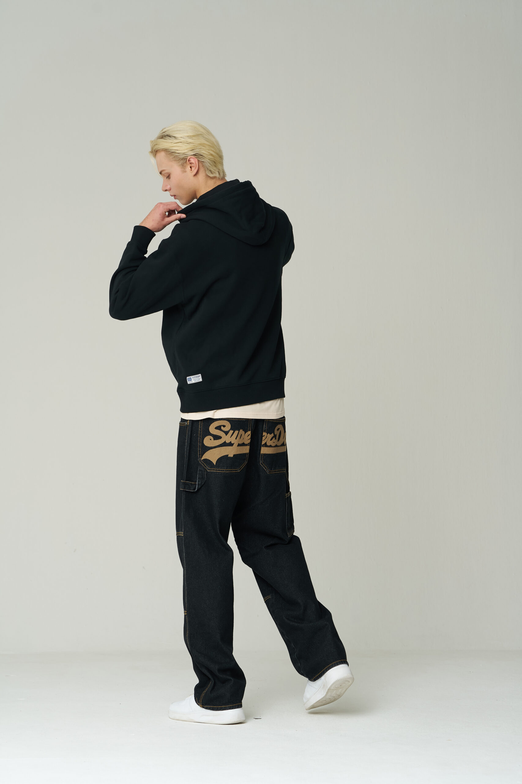 CARPENTER DOUBLE KNEE DENIM PANTS BLACK SDMDEDO02 KBLK 1