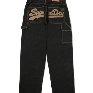 CARPENTER DOUBLE KNEE DENIM PANTS BLACK SDMDEDO02 KBLK 2