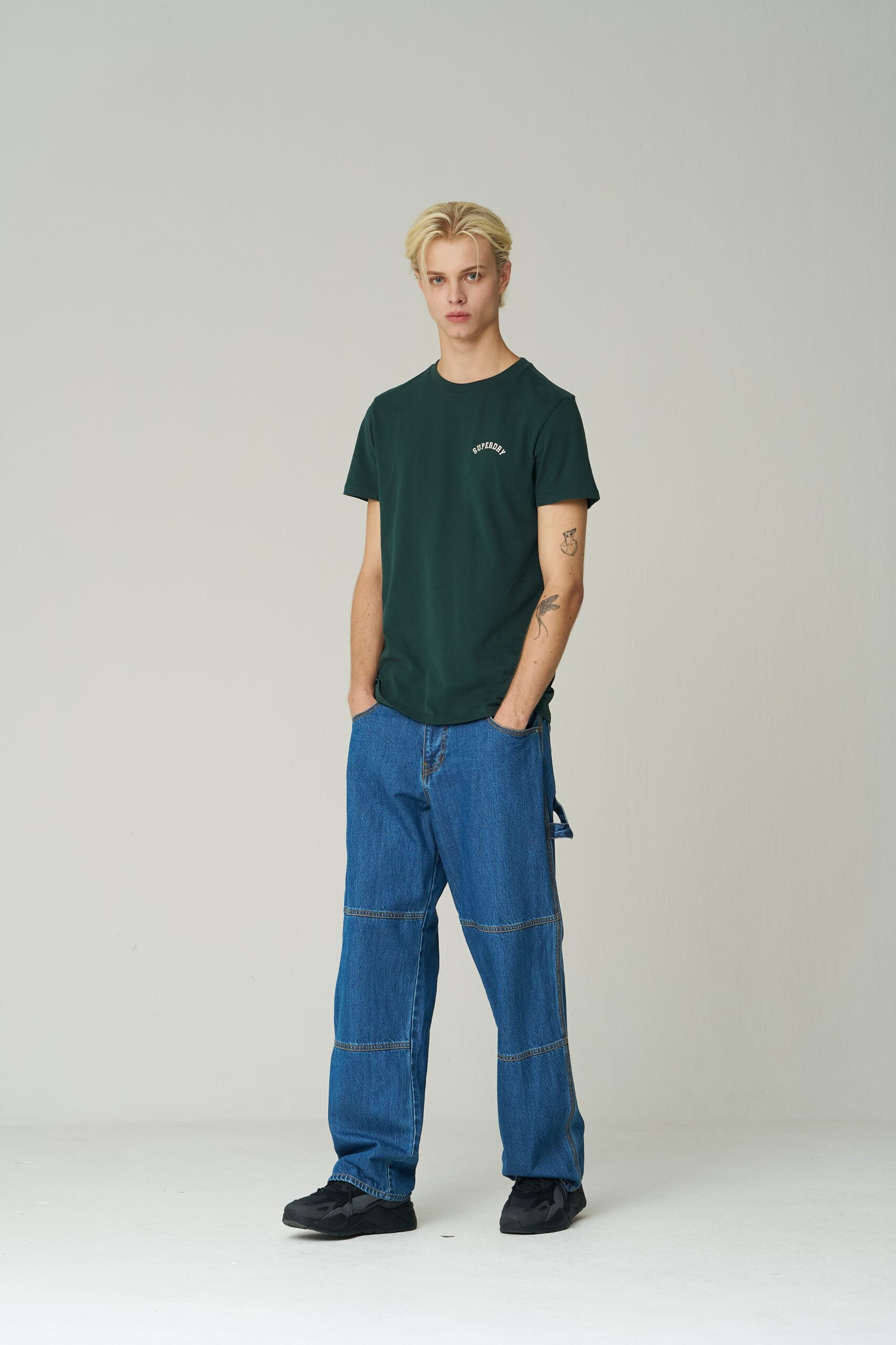 CARPENTER DOUBLE KNEE DENIM PANTS INDIGO SDMDEDO02 KIDG 2