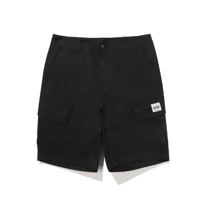 COTTON CORE CARGO SHORTS BLACK SDMSODO02 KBLK 1
