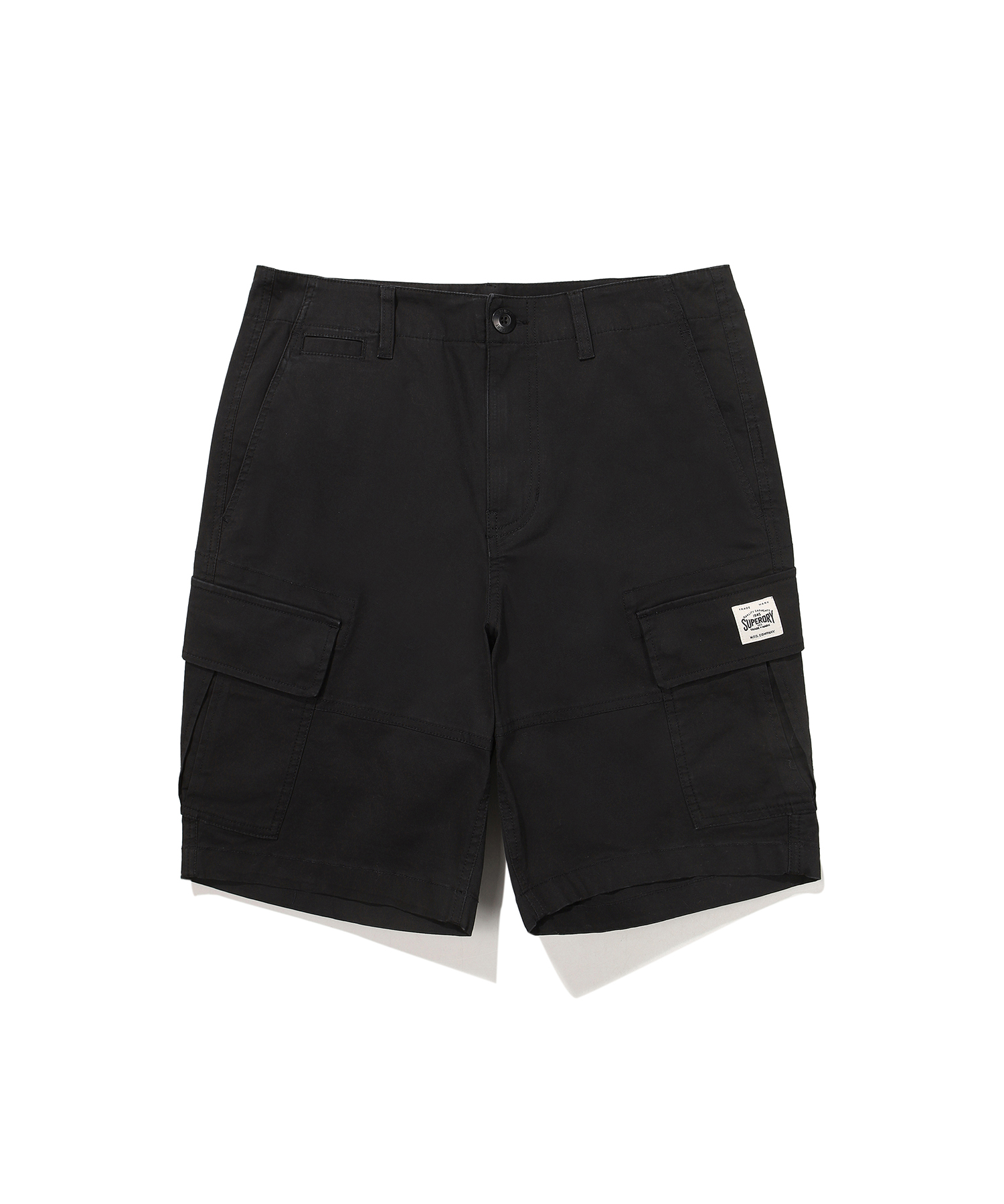 COTTON CORE CARGO SHORTS BLACK SDMSODO02 KBLK 1