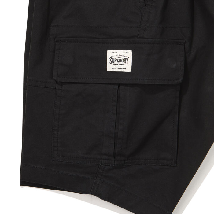 COTTON CORE CARGO SHORTS BLACK SDMSODO02 KBLK 5