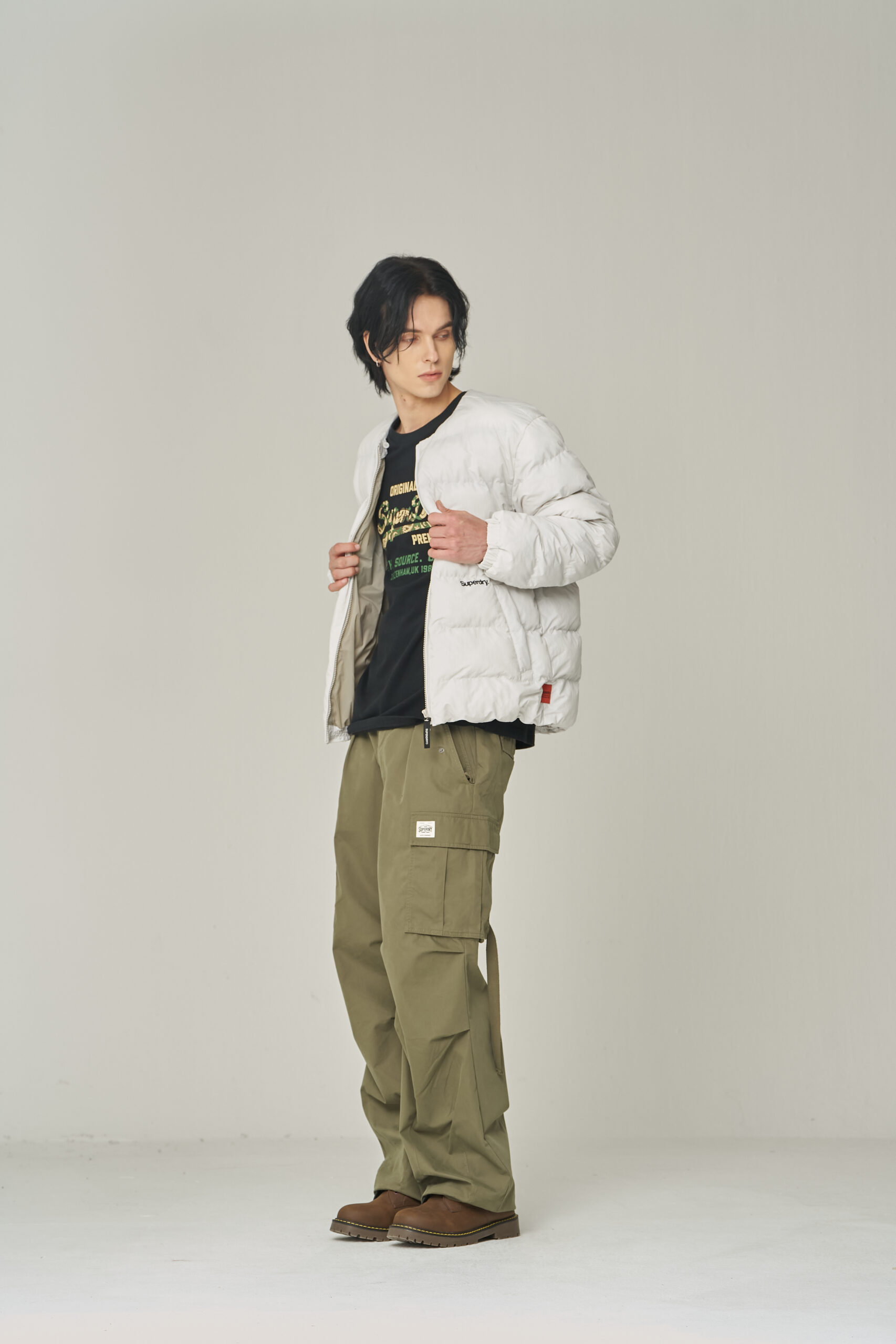 ESSENTIAL DETACHABLE HOOD JACKET LGREY SDUJPFO02 KLGR 1