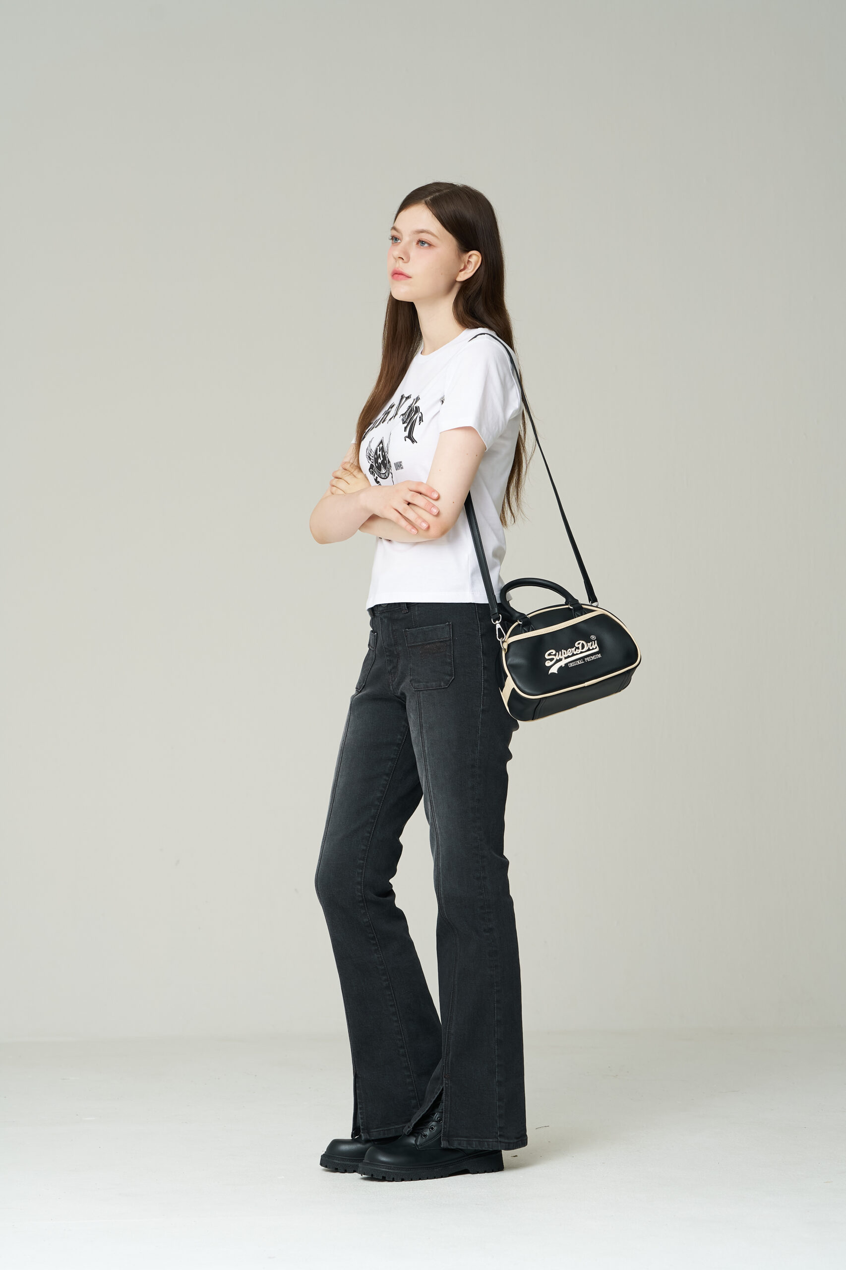 HERITAGE MINI CROSS BAG BLACK SDFABDO12 KBLK 1