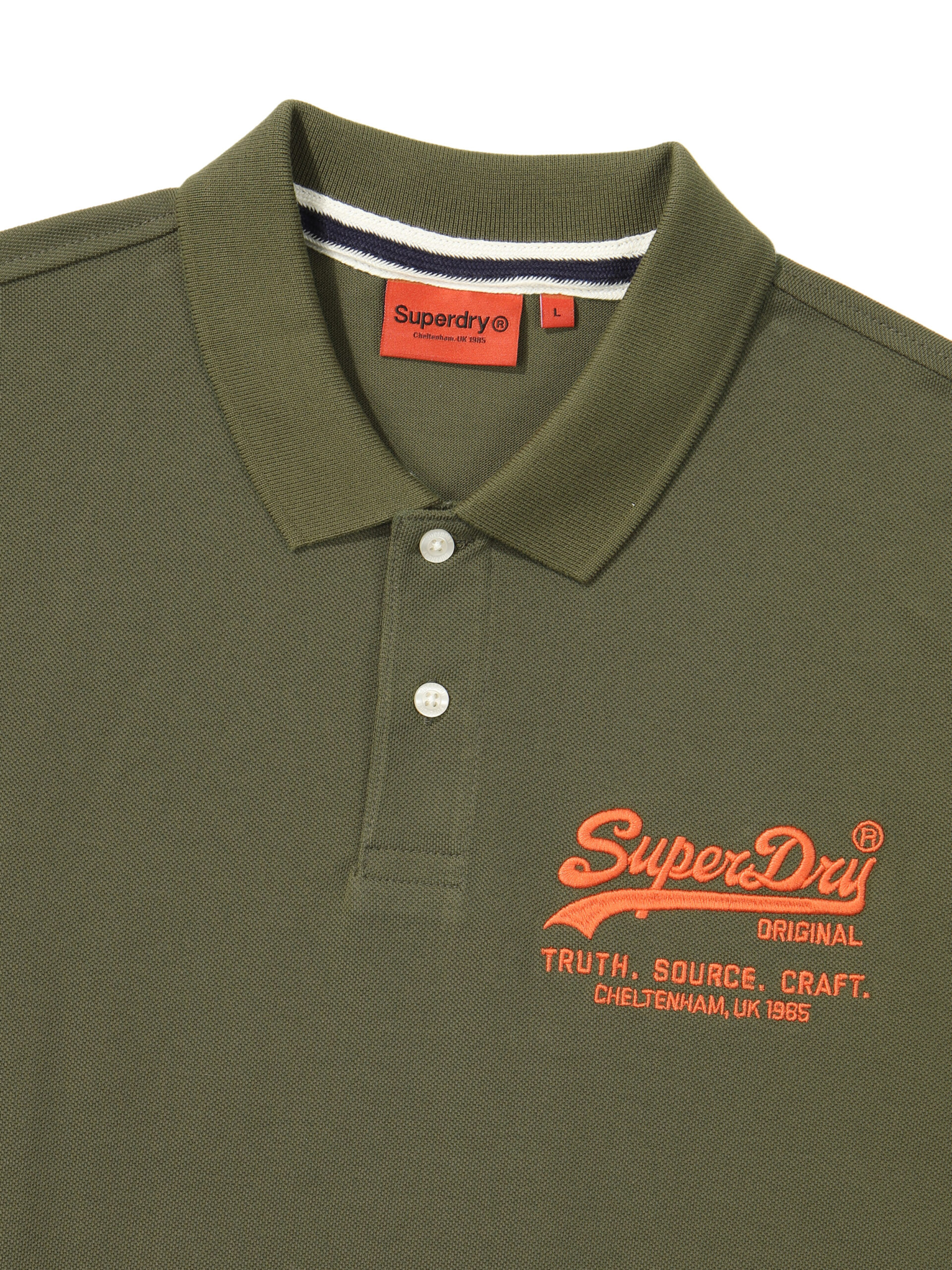 MUSCLE FIT HERITAGE POLO SHIRTS KHAKI SDMSCDO02 KKHK 3