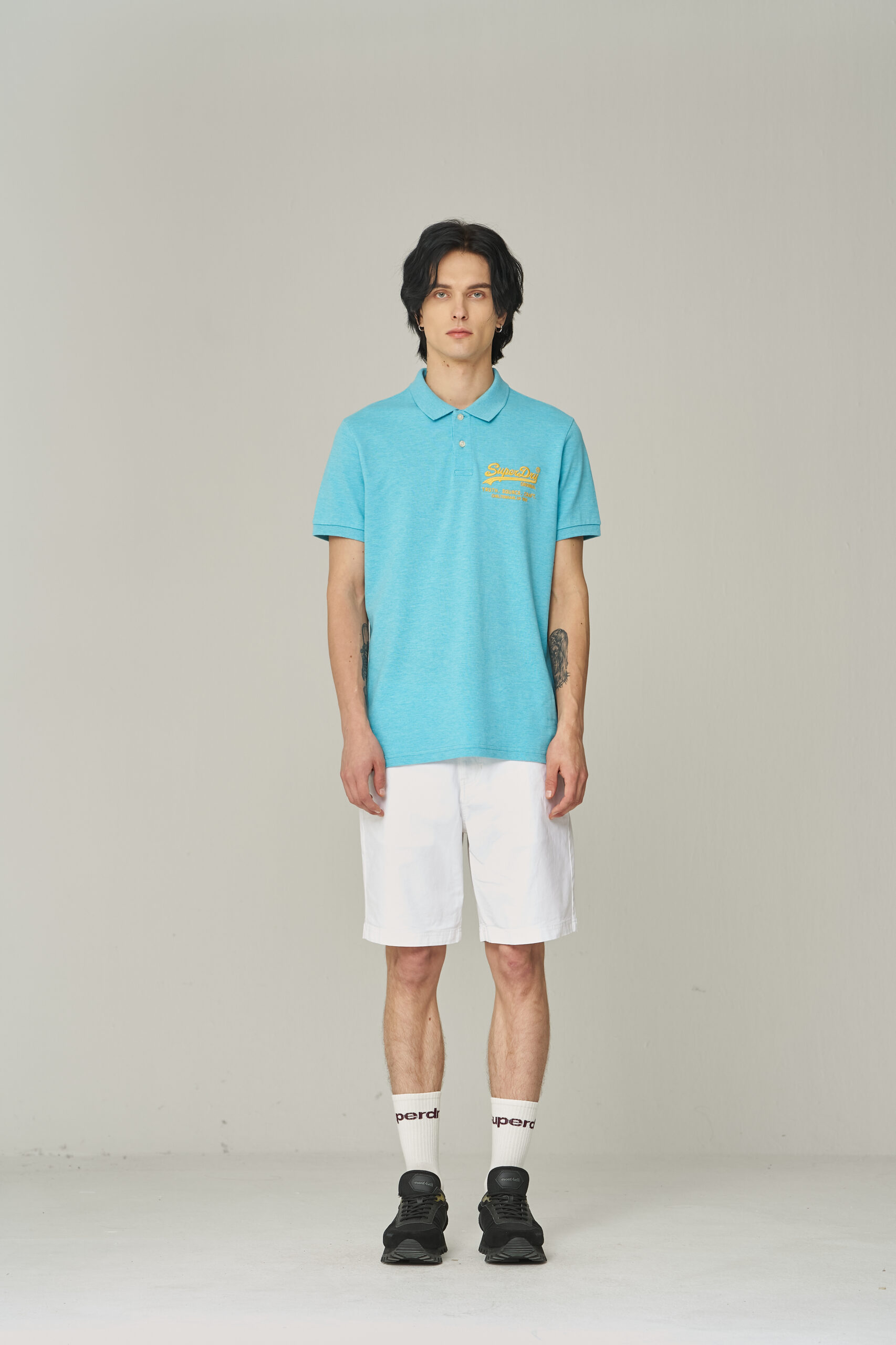 MUSCLE FIT HERITAGE POLO SHIRTS M SKYBLUE SDMSCDO02 KMSB 6