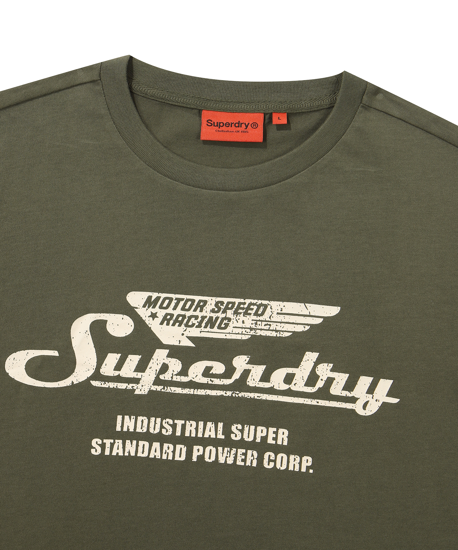 MUSCLE FIT MOTOR HALF T SHIRTS KHAKI SDUSHDO25 KKHK 3