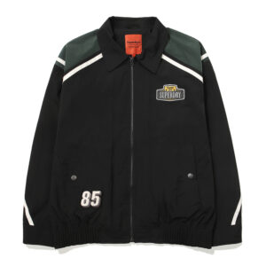 NYLON COLOR BLOCK FLIGHT JACKET BLACK SDUJWDO08 KBLK 1