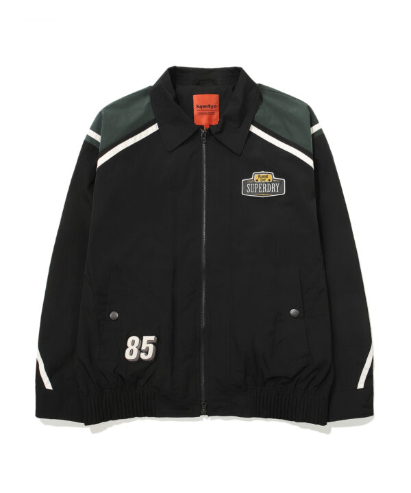 NYLON COLOR BLOCK FLIGHT JACKET BLACK SDUJWDO08 KBLK 1
