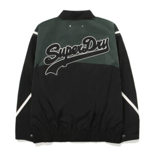 NYLON COLOR BLOCK FLIGHT JACKET BLACK SDUJWDO08 KBLK 2