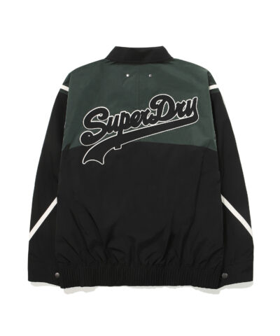 NYLON COLOR BLOCK FLIGHT JACKET BLACK SDUJWDO08 KBLK 2