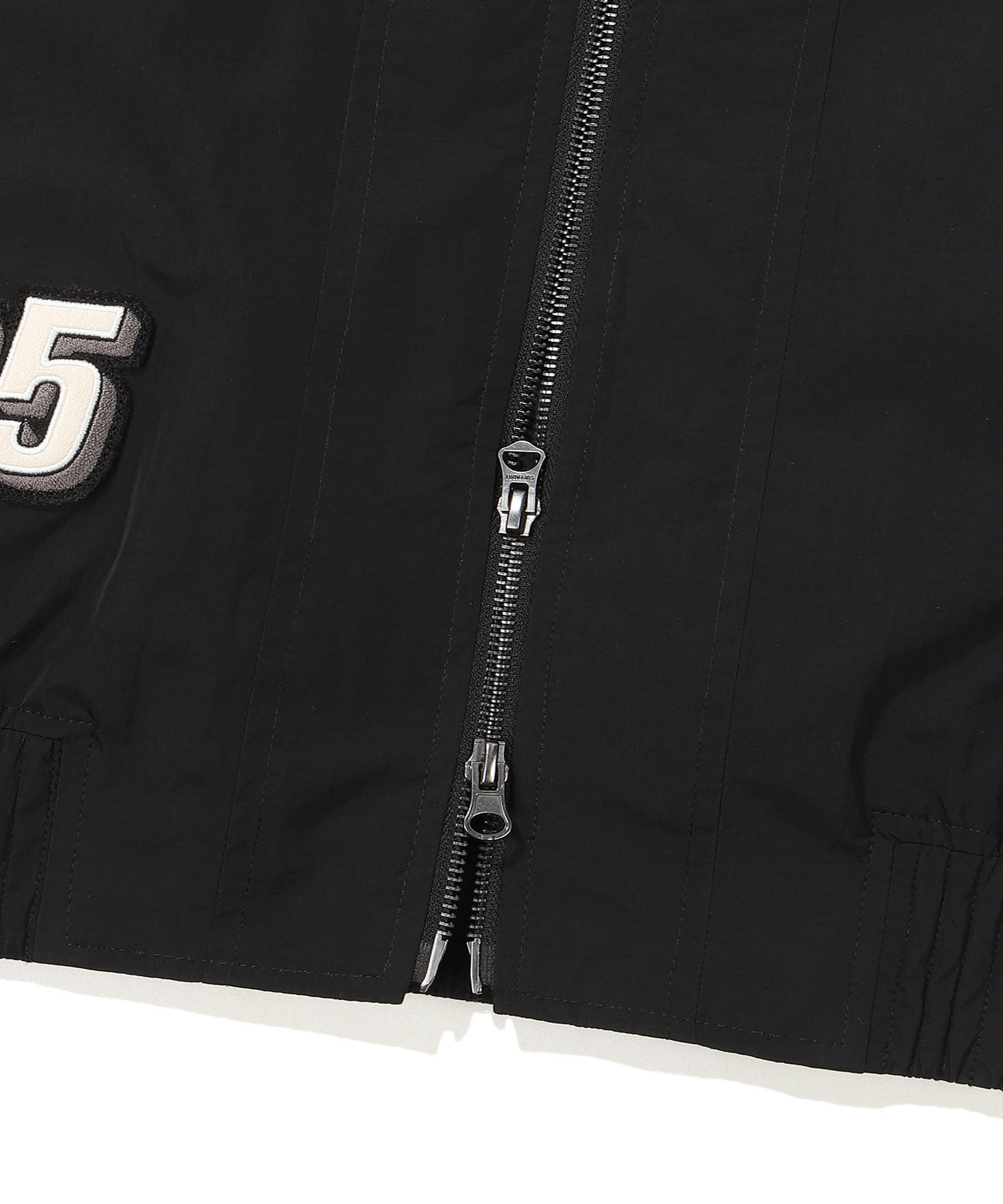 NYLON COLOR BLOCK FLIGHT JACKET BLACK SDUJWDO08 KBLK 5