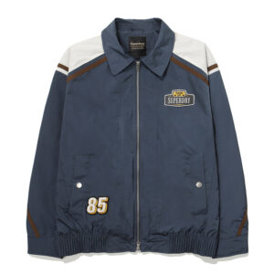 NYLON COLOR BLOCK FLIGHT JACKET D BLUE SDUJWDO08 KDBL 1
