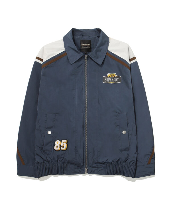 NYLON COLOR BLOCK FLIGHT JACKET D BLUE SDUJWDO08 KDBL 1
