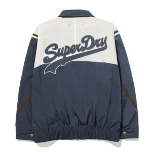 NYLON COLOR BLOCK FLIGHT JACKET D BLUE SDUJWDO08 KDBL 2