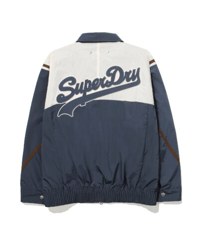 NYLON COLOR BLOCK FLIGHT JACKET D BLUE SDUJWDO08 KDBL 2