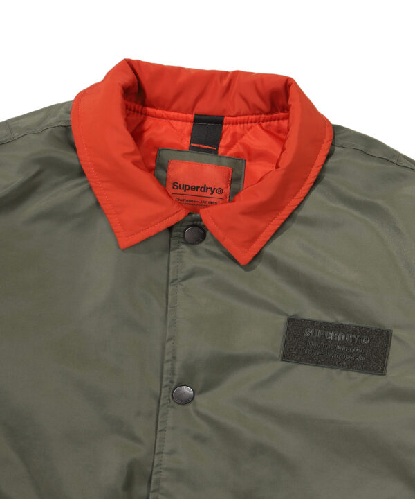 NYLON COLOUR BLOCK PADDING JACKET KHAKI SDUJPFO05 KKHK 3