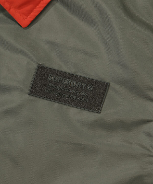 NYLON COLOUR BLOCK PADDING JACKET KHAKI SDUJPFO05 KKHK 4