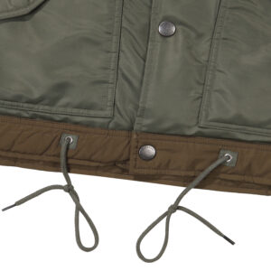 NYLON COLOUR BLOCK PADDING JACKET KHAKI SDUJPFO05 KKHK 5