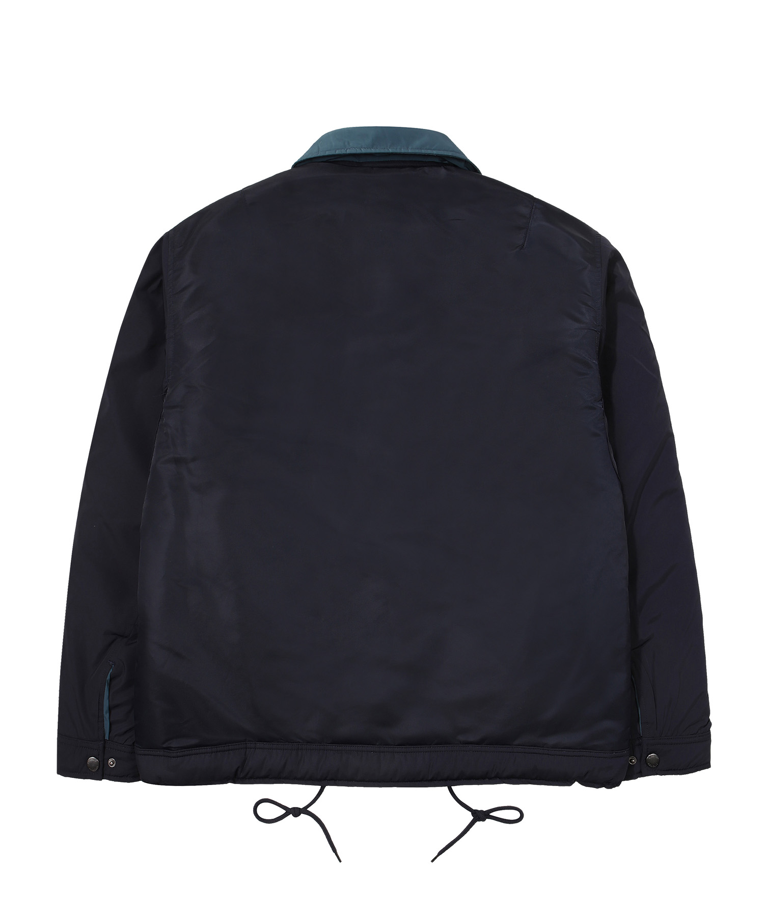 NYLON COLOUR BLOCK PADDING JACKET NAVY SDUJPFO05 KNVY 2