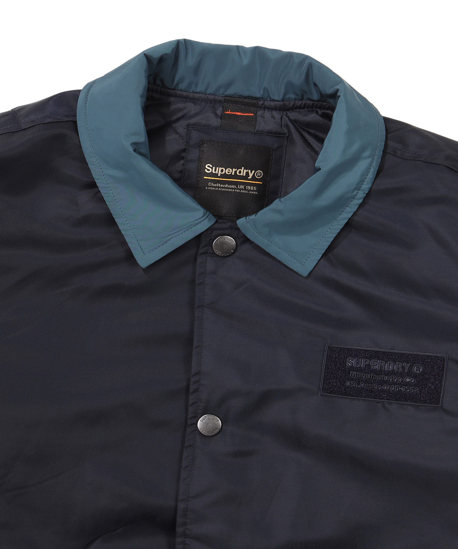 NYLON COLOUR BLOCK PADDING JACKET NAVY SDUJPFO05 KNVY 3