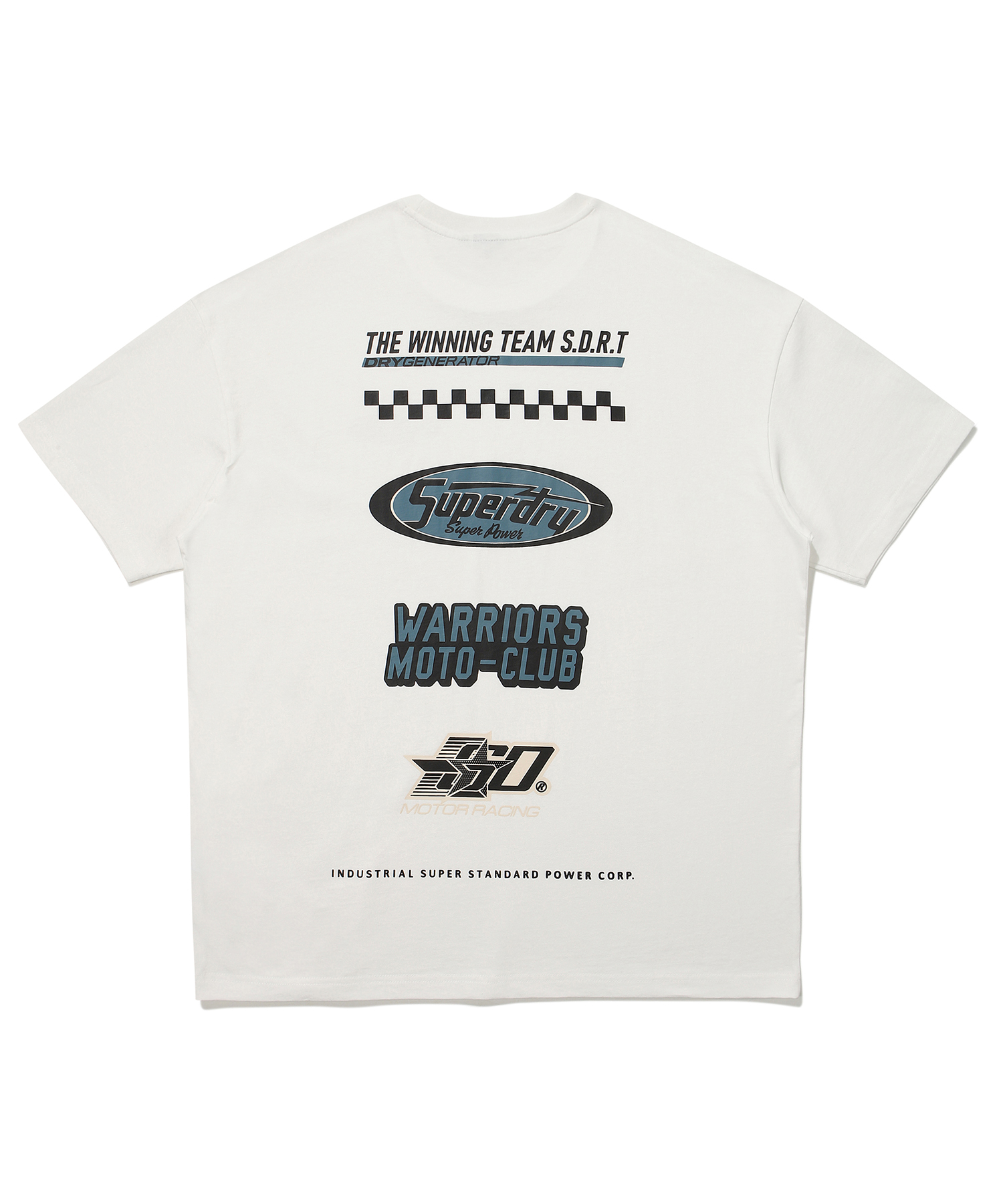 OVER FIT MOTOR CLUBE HALF T SHIRTS IVORY SDUSHDO29 KIVR 2