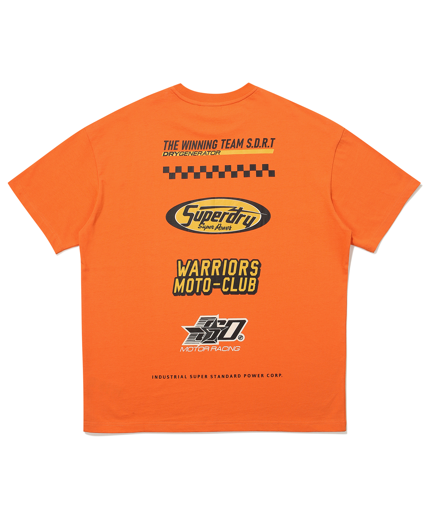 OVER FIT MOTOR CLUBE HALF T SHIRTS ORANGE SDUSHDO29 KORG 2