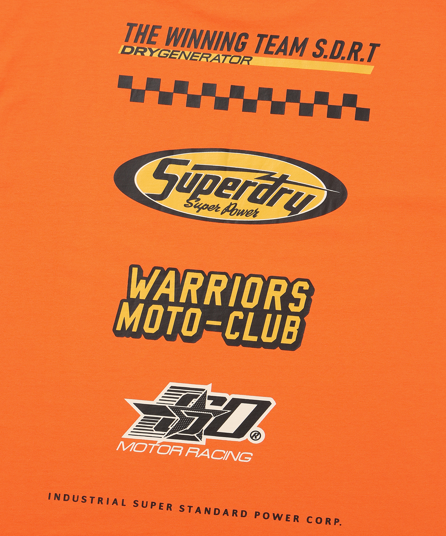 OVER FIT MOTOR CLUBE HALF T SHIRTS ORANGE SDUSHDO29 KORG 5