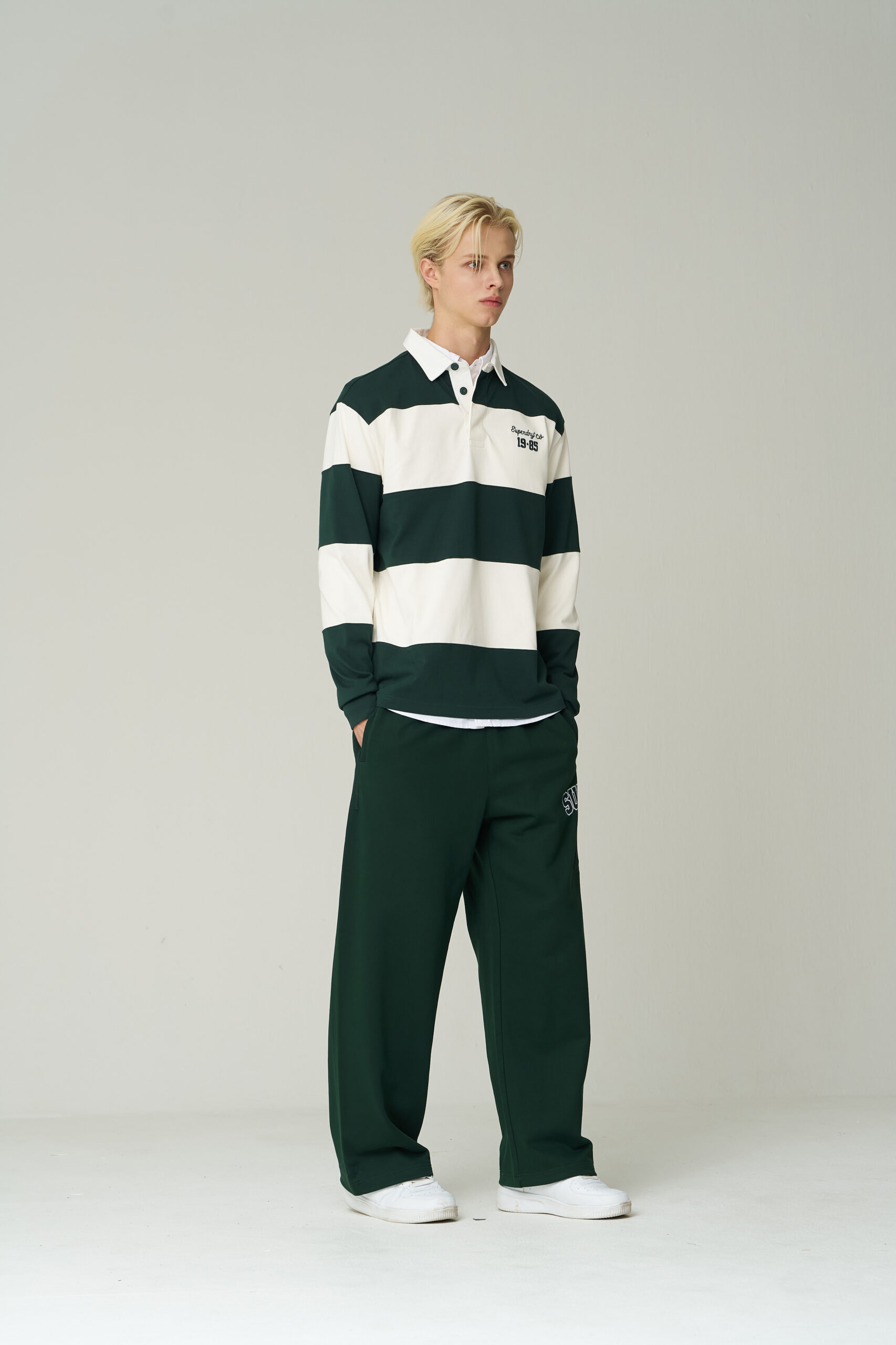 PATCHWORK STRIPECOLLAR LONG SLEEVE HUNTER SDUTCDO01 KHNT 1