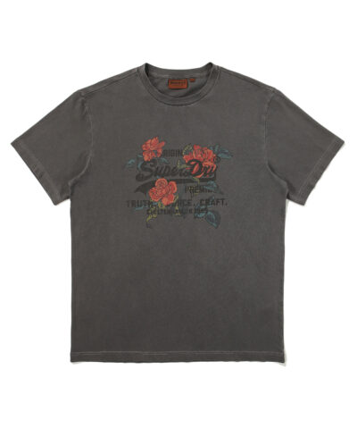 REGULAR FIT 1985 FLOWER HALF T SHIRTS 1 D GREY SDUSHDO03 KDGR 1