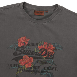 REGULAR FIT 1985 FLOWER HALF T SHIRTS 1 D GREY SDUSHDO03 KDGR 3