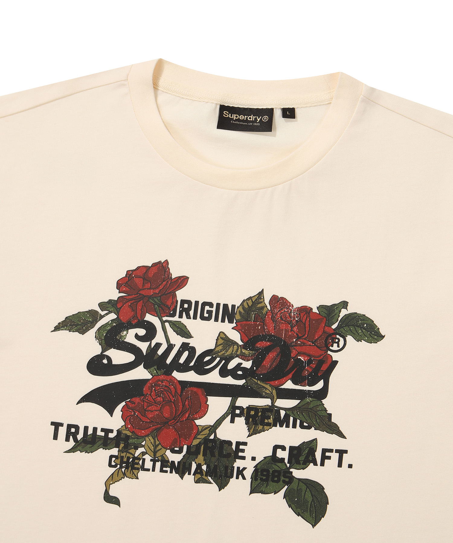 REGULAR FIT 1985 FLOWER HALF T SHIRTS 1 IVORY SDUSHDO03 KIVR 3