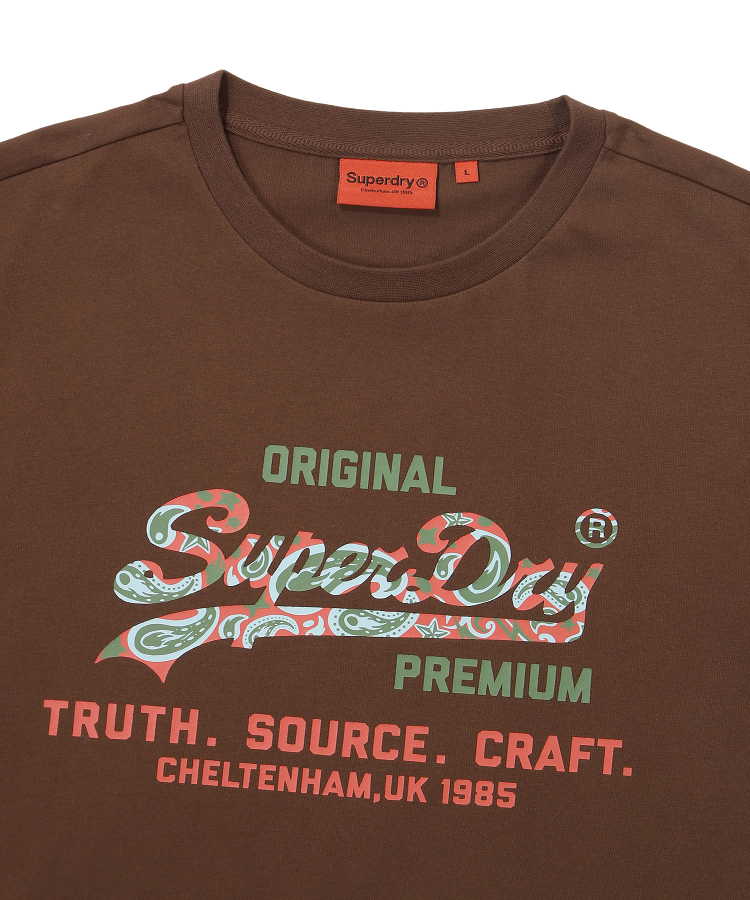 REGULAR FIT 1985 PAISLEY HALF T SHIRTS BROWN SDUSHDO05BRW 3