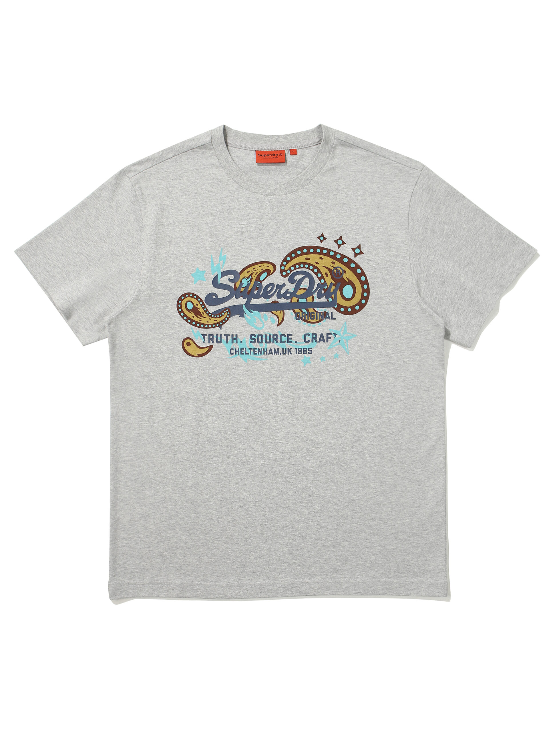 REGULAR FIT 1985 PAISLEY HALF T SHIRTS M.GREY SDUSHDO06MGR 1
