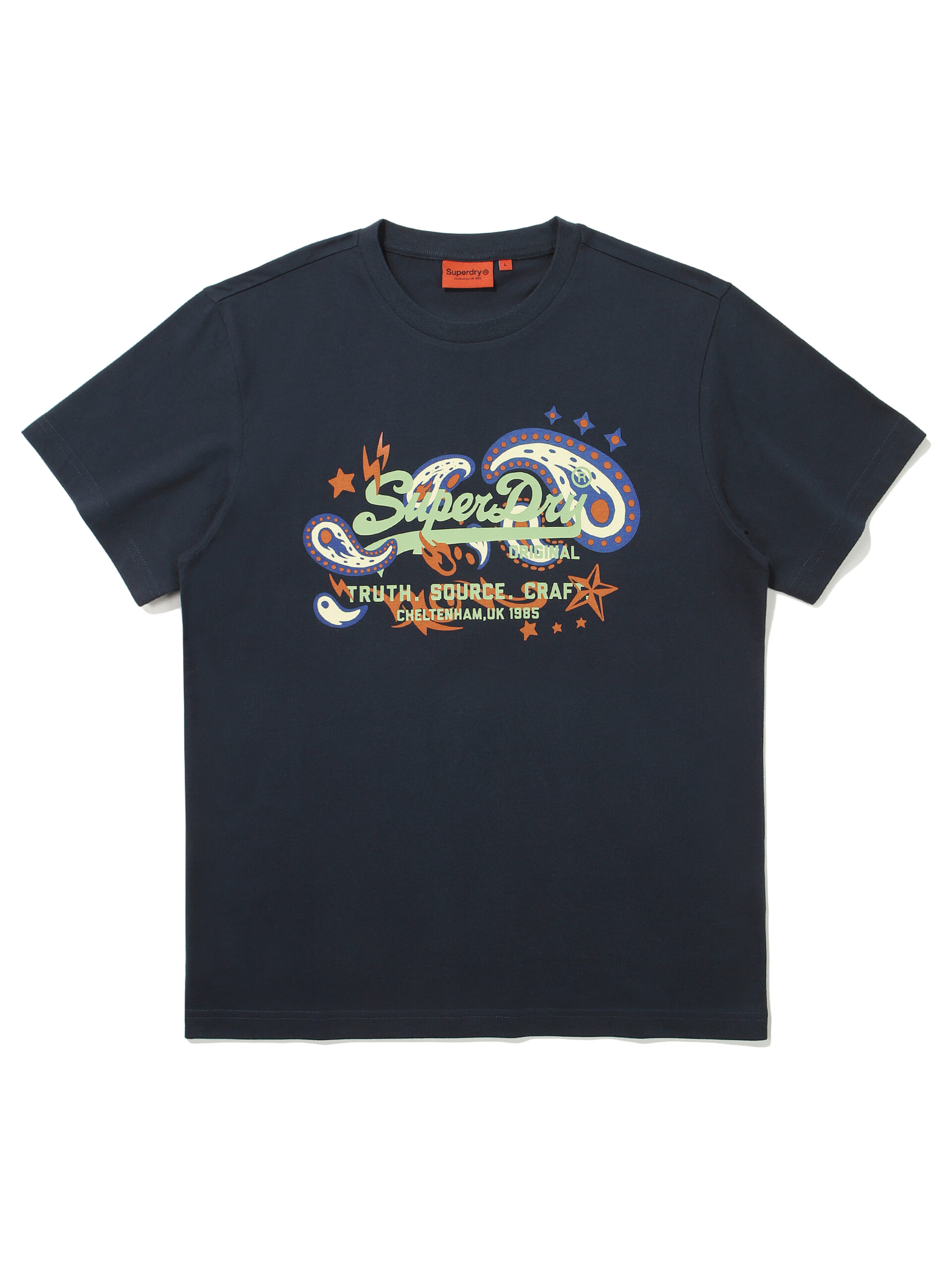 REGULAR FIT 1985 PAISLEY HALF T SHIRTS NAVY SDUSHDO06 KNVY 1