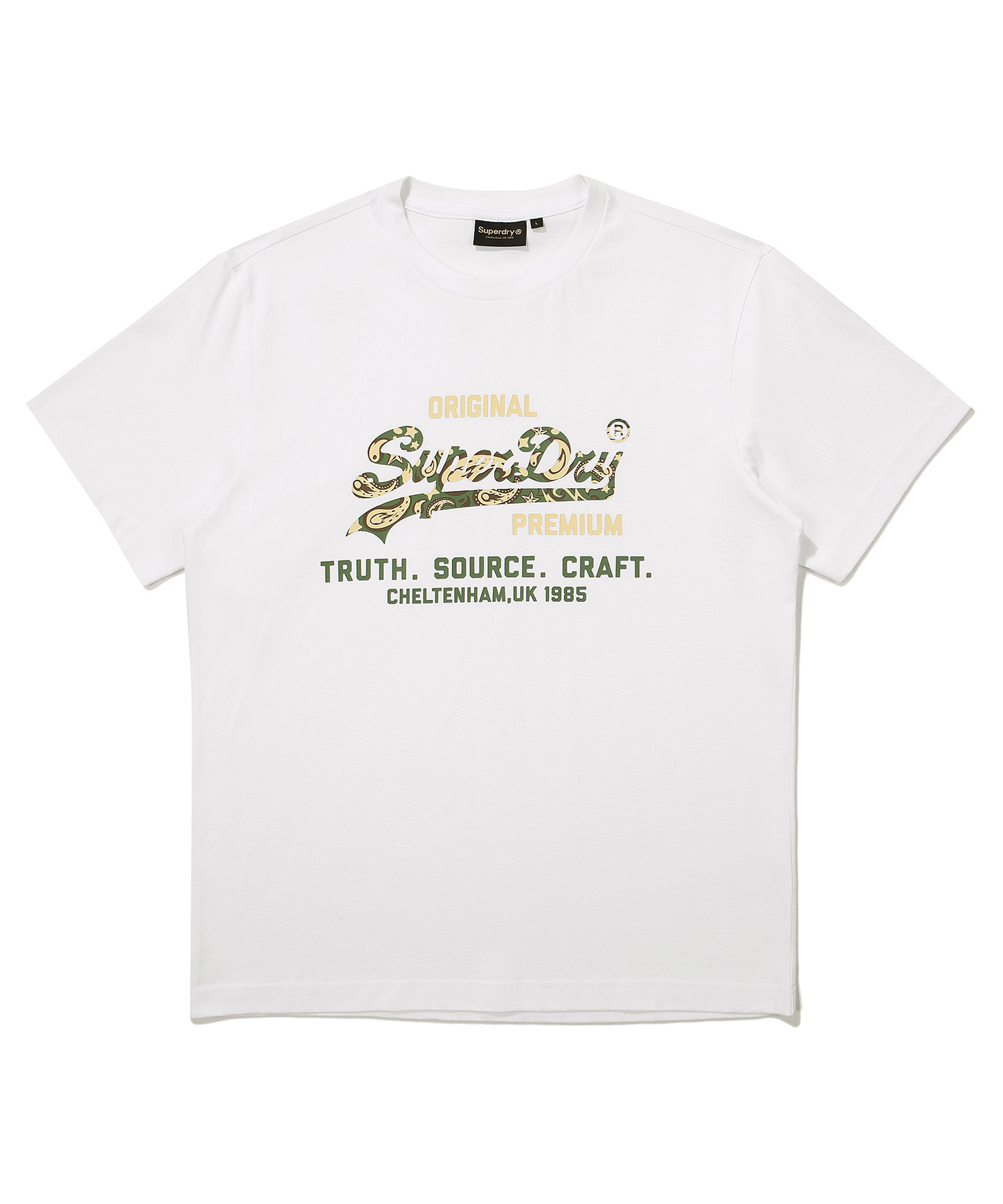 REGULAR FIT 1985 PAISLEY HALF T SHIRTS WHITE SDUSHDO05WHT 1