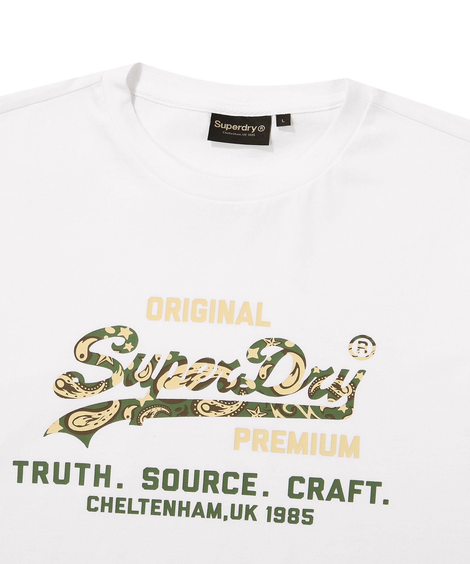 REGULAR FIT 1985 PAISLEY HALF T SHIRTS WHITE SDUSHDO05WHT 3