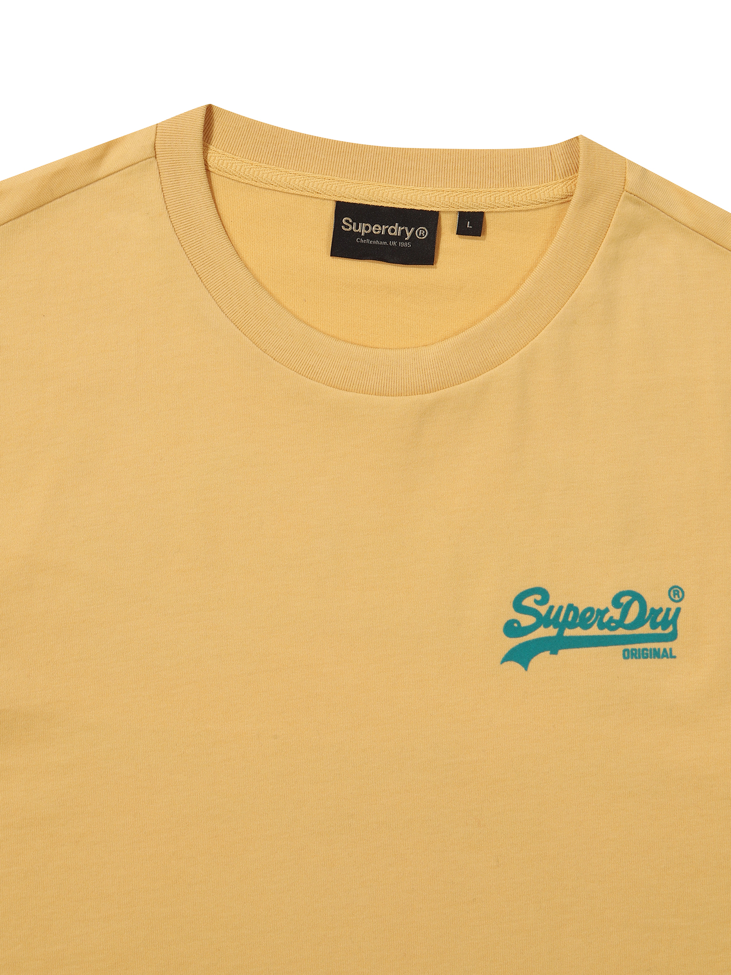 REGULAR FIT HERITAGE DOUBLE LOGO HALF T SHIRTS MUSTARD SDUSHDO11 KMTD 3