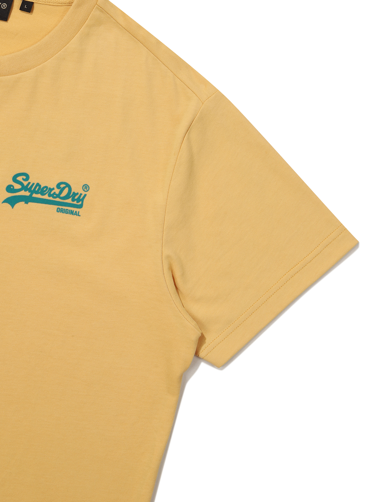 REGULAR FIT HERITAGE DOUBLE LOGO HALF T SHIRTS MUSTARD SDUSHDO11 KMTD 4