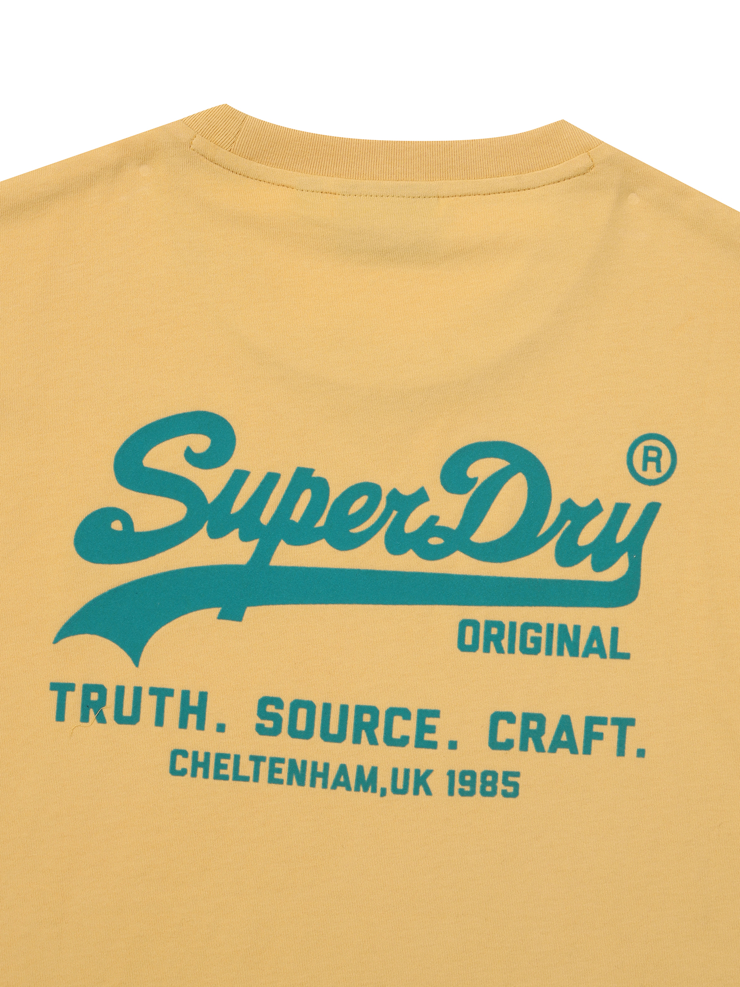 REGULAR FIT HERITAGE DOUBLE LOGO HALF T SHIRTS MUSTARD SDUSHDO11 KMTD 5