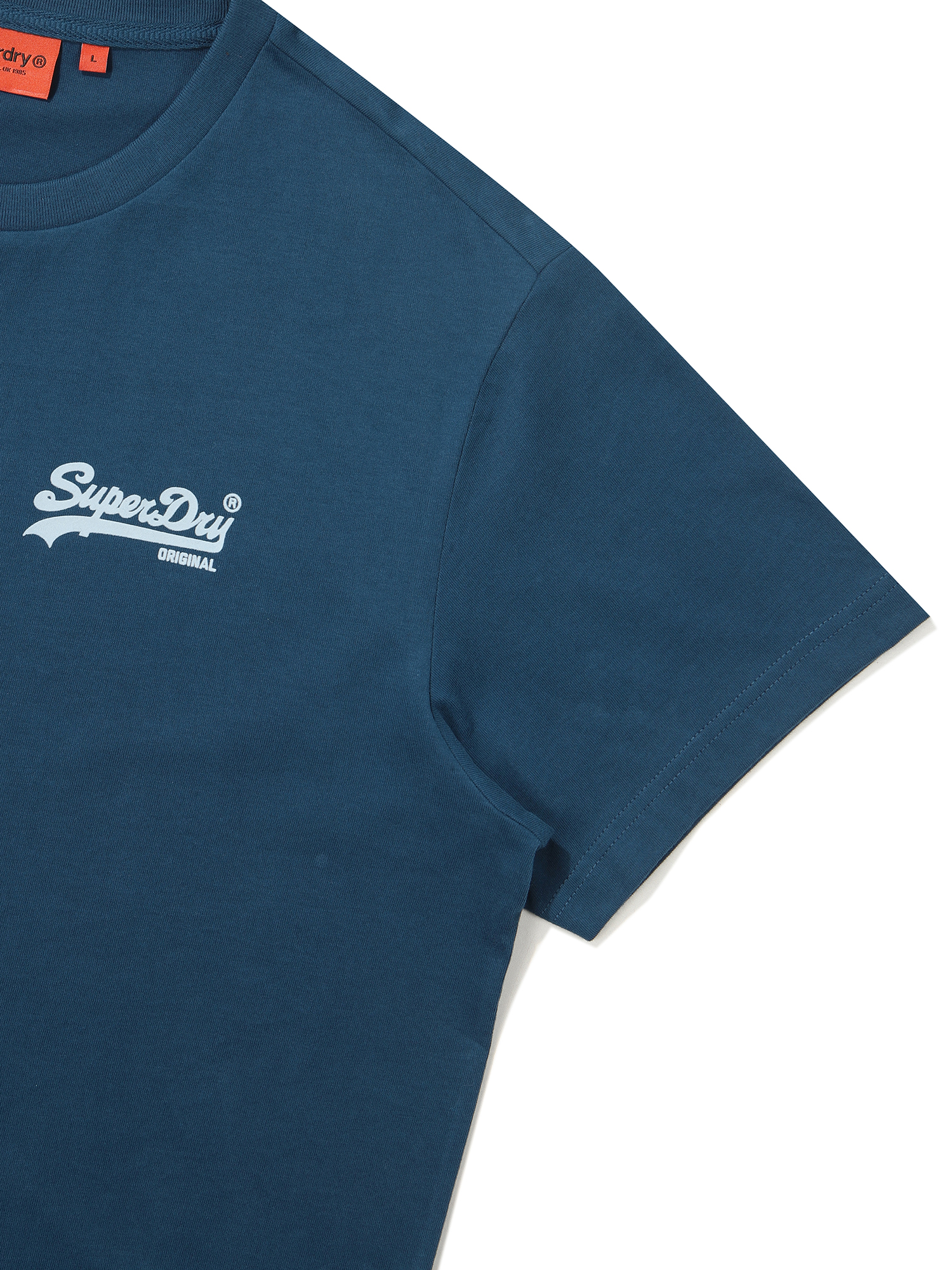 REGULAR FIT HERITAGE DOUBLE LOGO HALF T SHIRTS TEAL GREEN SDUSHDO11 KTGN 4